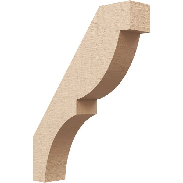 Ekena Millwork 3-inch W x 14-inch D x 18-inch H Valencia Rough Cedar Woodgrain TimberThane Knee Brace, Primed BRCUR03X14X18VALRCPR - main